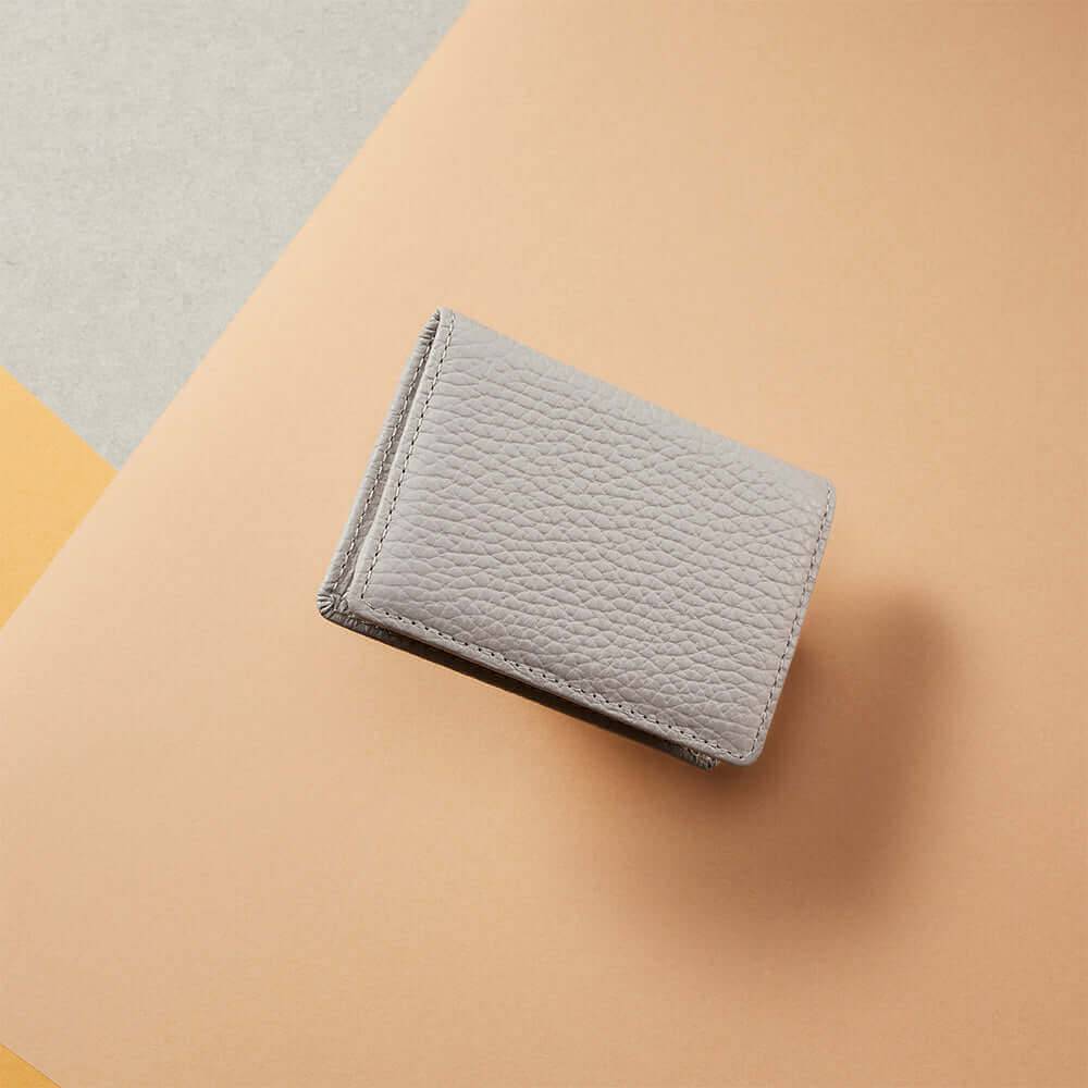 ItalianLeather - Coin Purse - With Anti-Loss Device - Cenere