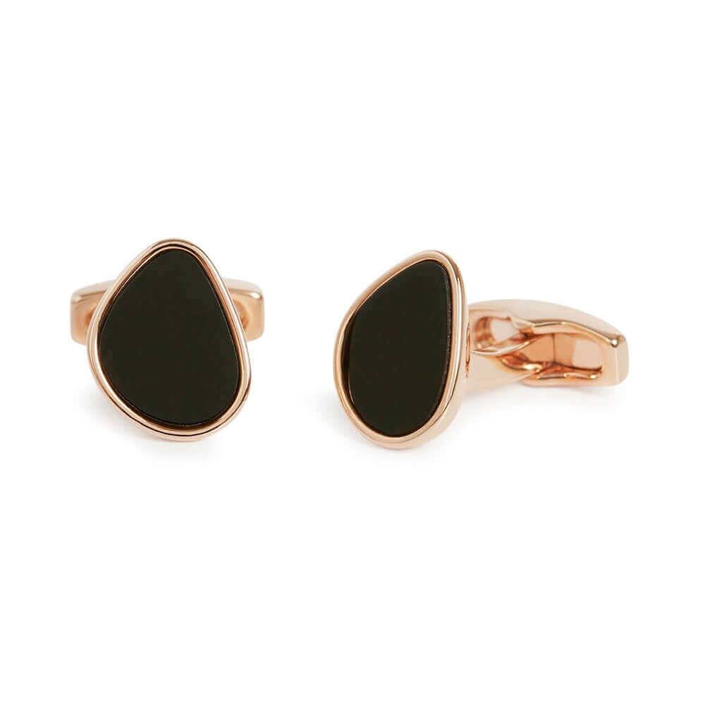 SimonCarter - Organic Pebble - Cufflinks - Rose Gold