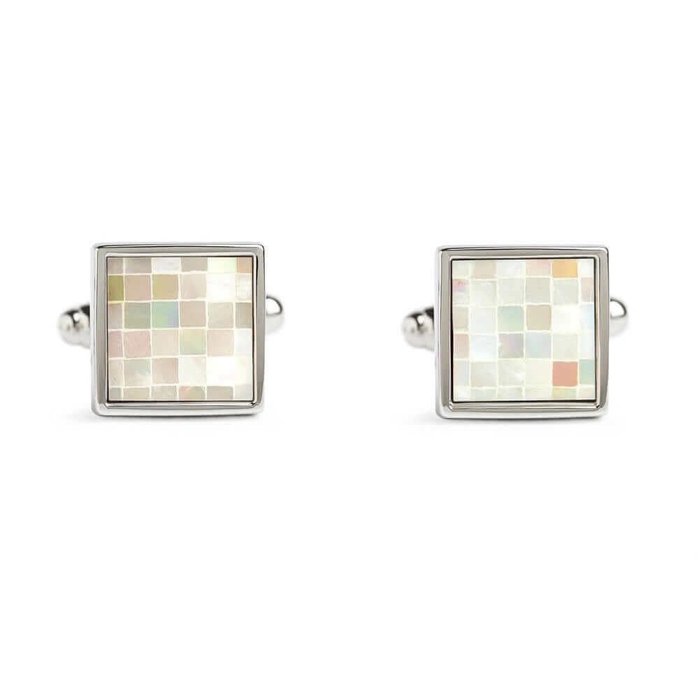 SimonCarter - Chequer - Cufflinks - Mother of pearl