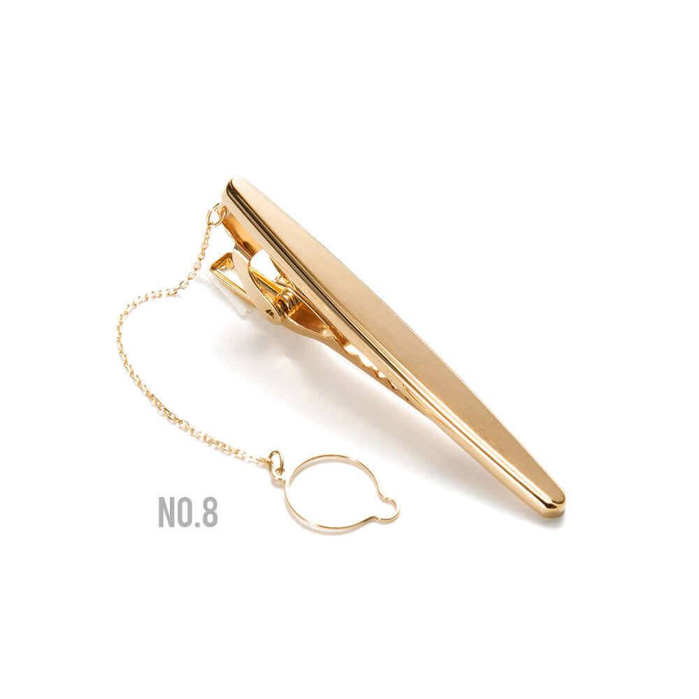 Made in Japan - 18K Solid Gold tie bar - Oval