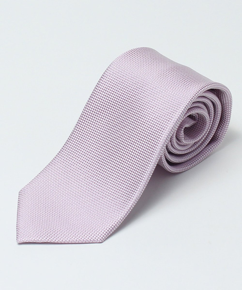 KyotoSilk - Basket weave Necktie - Sax Blue