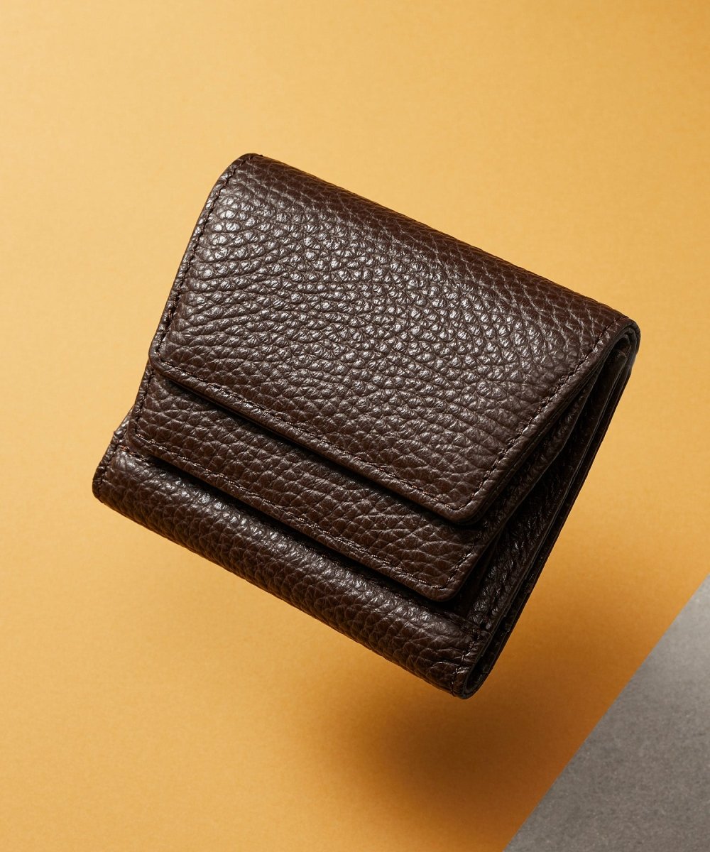 ItalianLeather - Trifold Wallet - With Anti-Loss Device - Chocolate