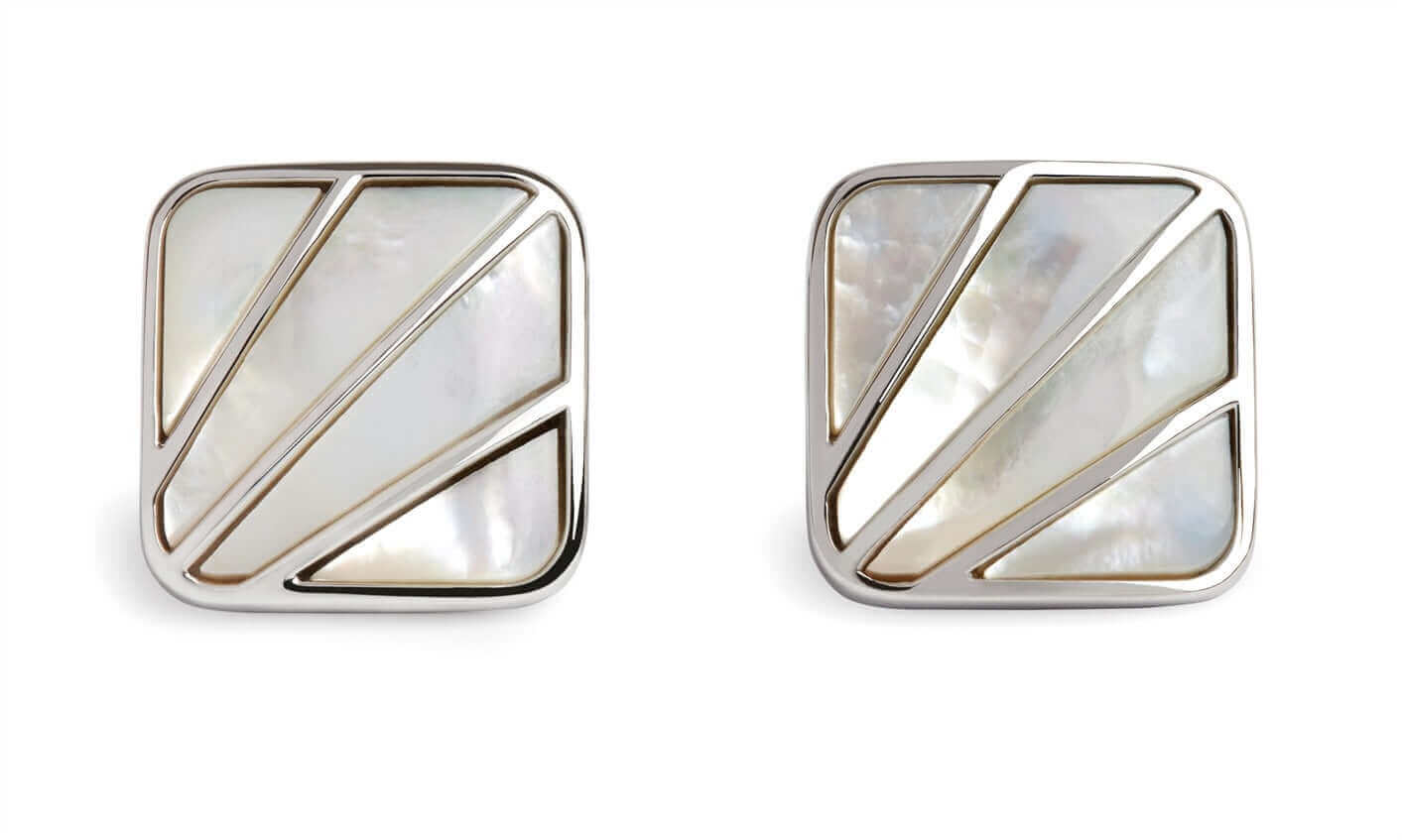 SimonCarter - Deco Fan - Cufflinks - Clear