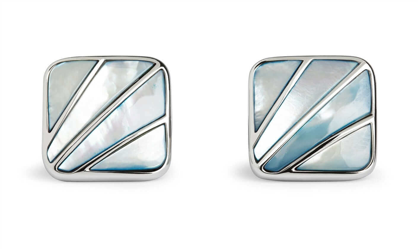 SimonCarter - Deco Fan - Cufflinks - blue