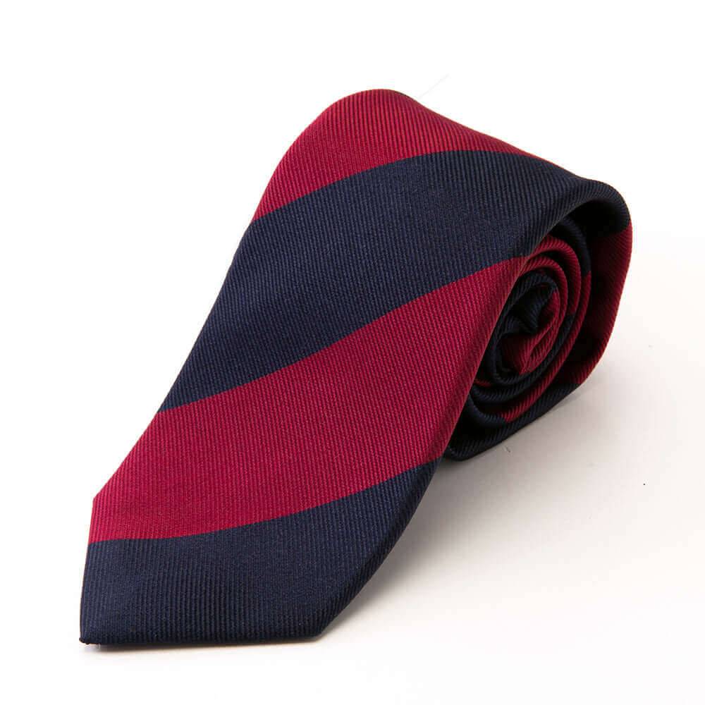 Tango Silk - Necktie - Red - Regimental stripe