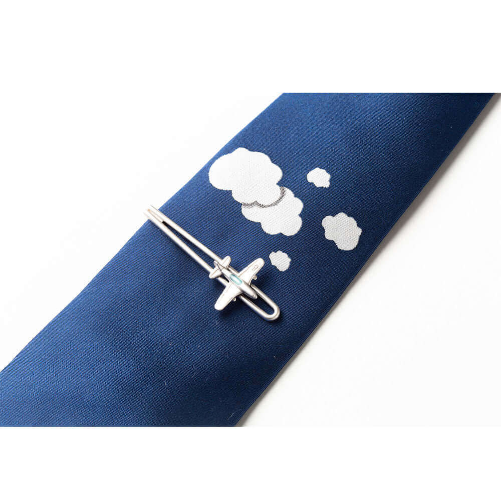 Gift Set - Necktie and tie bar Combo - plane