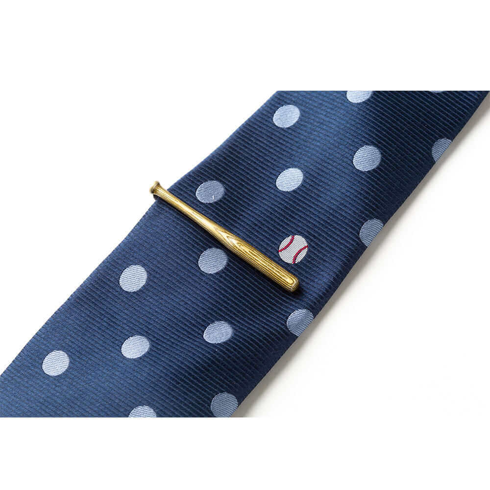 Gift Set - Necktie and tie bar Combo - baseball