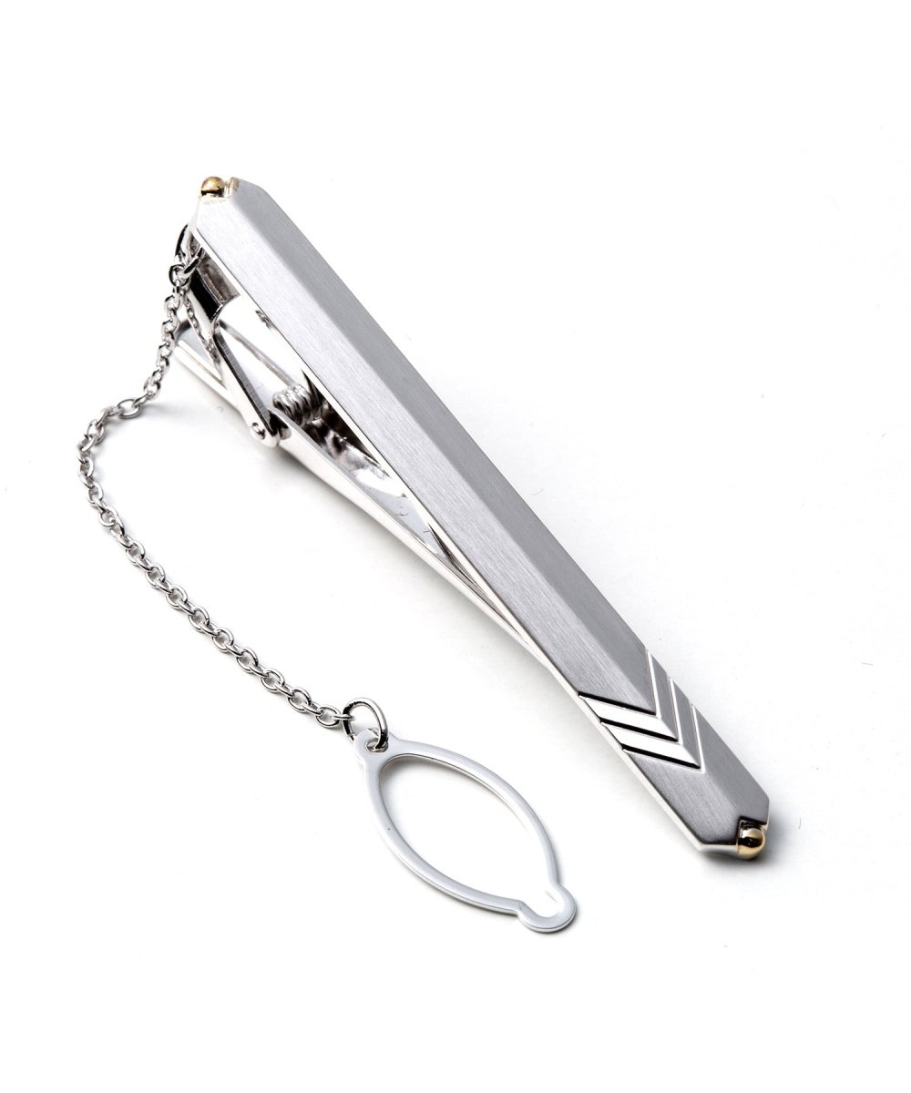 Made in Japan - Silver925 Solid tie bar - Gold Accent