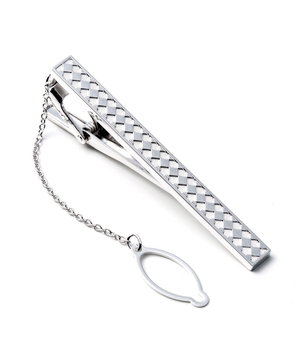 Made in Japan - Silver925 Solid tie bar - Diamond Cut