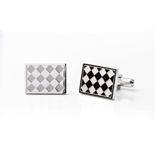Formal Set - Silver925 Solid tie bar & Cufflinks - Gold Accent