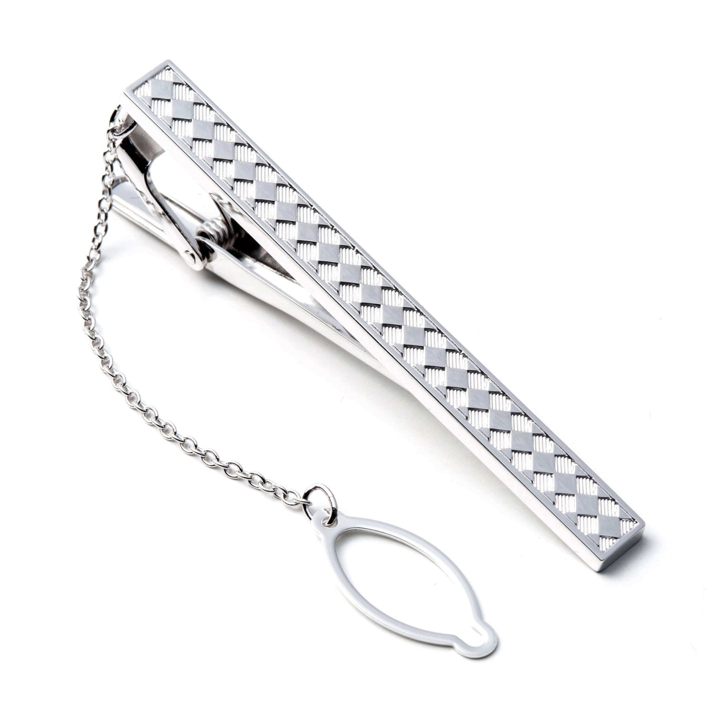 Formal Set - Silver925 Solid tie bar & Cufflinks - Matte Minimal