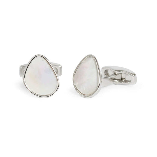 SimonCarter - Organic Pebble  - Cufflinks - Silver