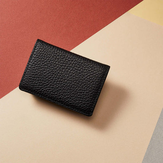 ItalianLeather - Coin Purse - With Anti-Loss Device - black