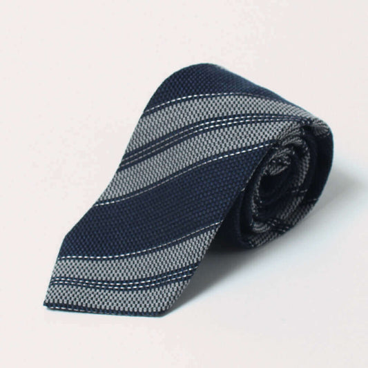 Cashwool -  ZEGNABaruffaWool - Necktie - Navy Gray