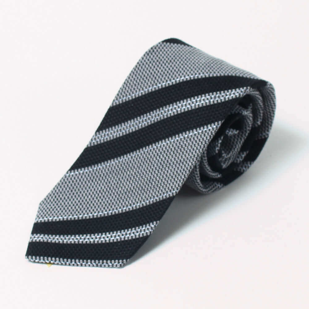 Cashwool -  ZEGNABaruffaWool - Necktie - Black Grey