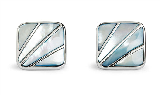 SimonCarter - Deco Fan  - Cufflinks - blue