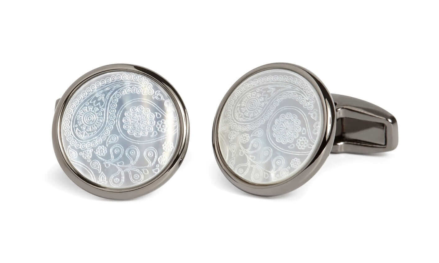 SimonCarter - Paisley -  Cufflinks - Gunmetal