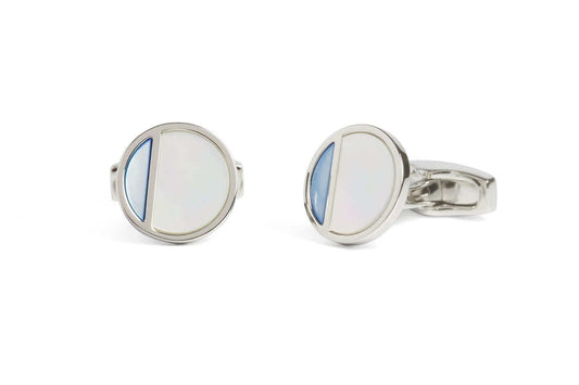 SimonCarter - Eclipse  - Cufflinks - White butterfly shell