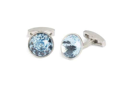 SimonCarter -  Domed Round Crystal  - Cufflinks - Domed Round Crystal