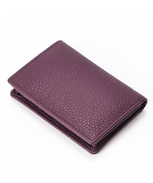 ItalianLeather - Business card holder - grape