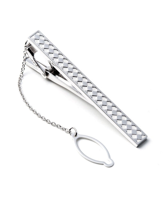 Made in Japan - Silver925 Solid tie bar - Diamond Cut